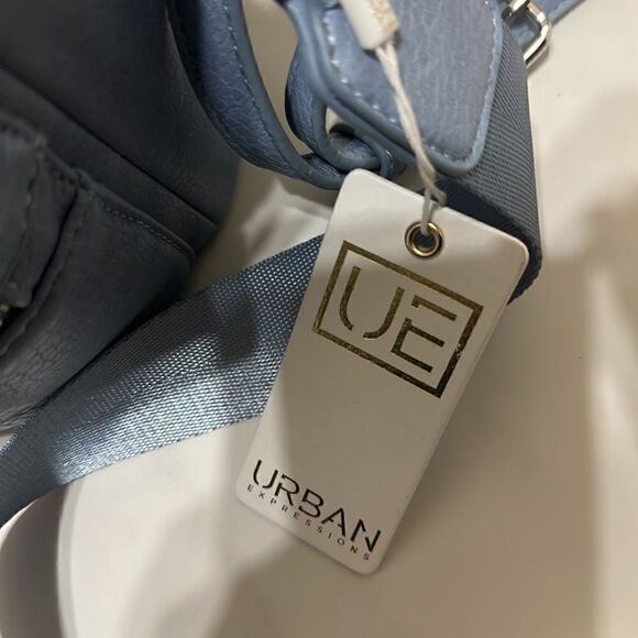 NWT Sky Blue mini Backpack Purse Vegan Leather - Picture 9 of 9